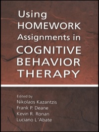 homework assigned as a part of cognitive therapy