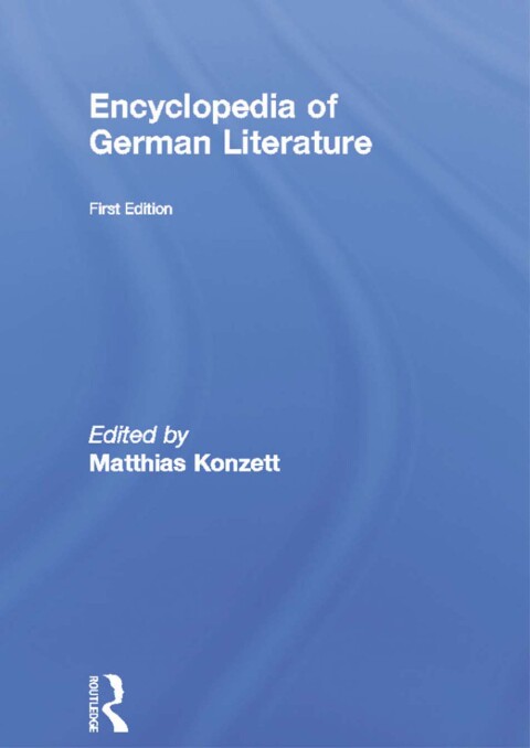 Cover image for book Encyclopedia of German Literature