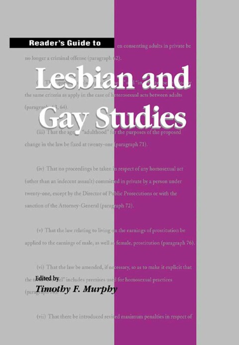 Cover image for book Reader's Guide to Lesbian and Gay Studies