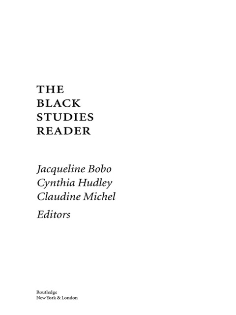 Cover image for book The Black Studies Reader