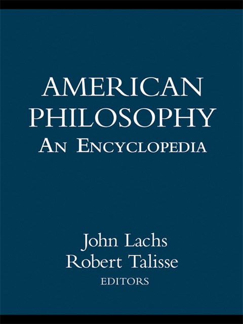 Cover image for book American Philosophy: An Encyclopedia
