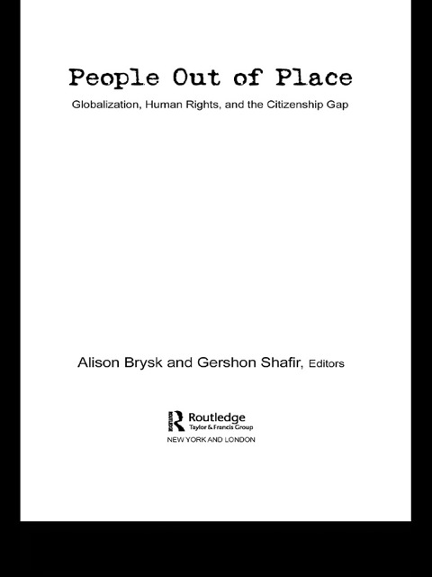 Cover image for book People Out of Place
