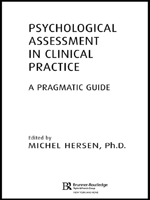 Cover image for book Psychological Assessment in Clinical Practice