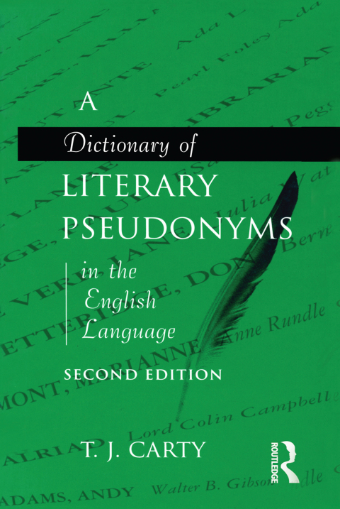 Cover image for book A Dictionary of Literary Pseudonyms in the English Language