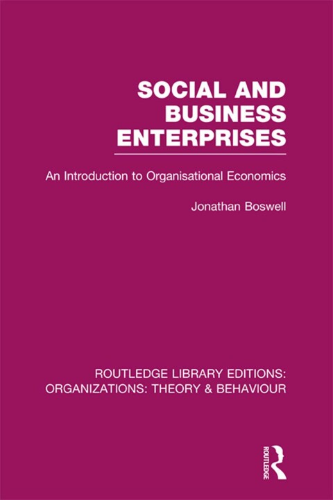 Cover image for book Social and Business Enterprises (RLE: Organizations)