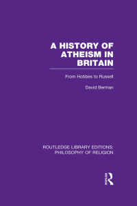 Cover image: A History of Atheism in Britain 1st edition 9781138965522