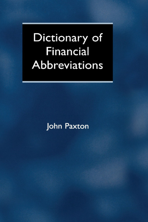 Cover image for book Dictionary of Financial Abbreviations