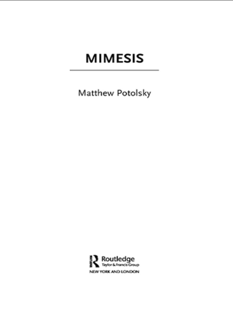 Cover image for book Mimesis
