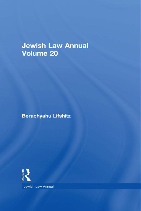 Cover image for book Jewish Law Annual Volume 20