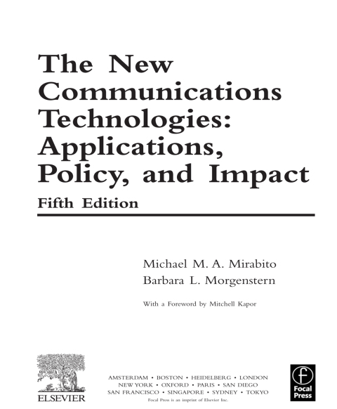 Cover image for book The New Communications Technologies