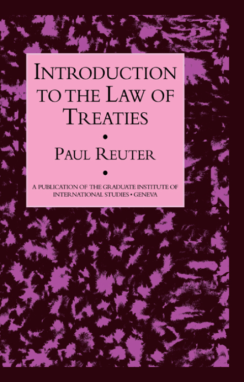 Cover image for book Introduction To The Law Of Treaties