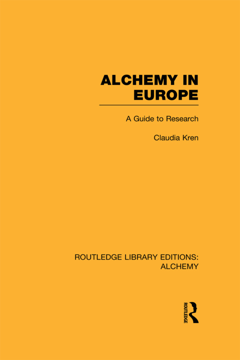 Cover image for book Alchemy in Europe