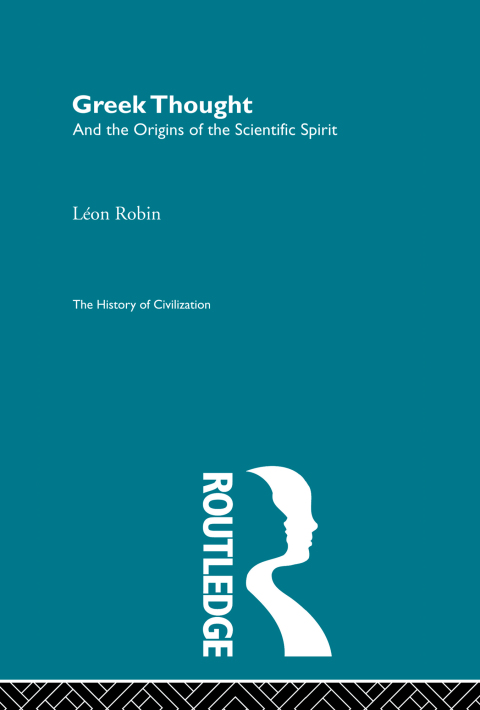 Cover image for book Greek Thought and the Origins of the Scientific Spirit