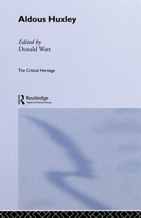 Cover image for book Aldous Huxley