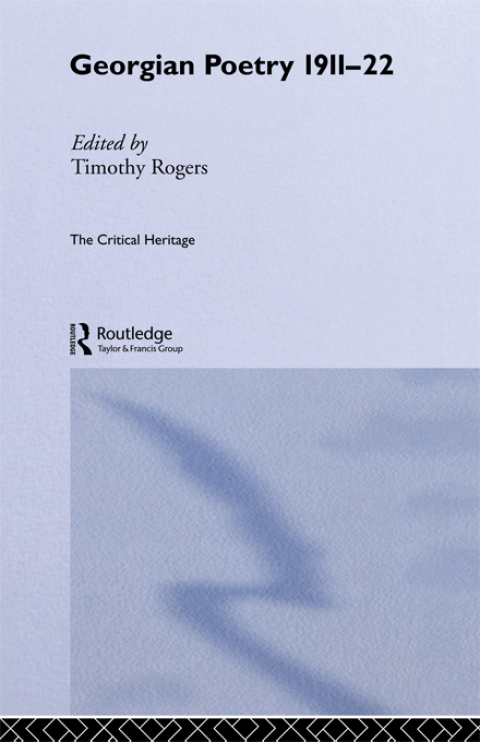 Cover image for book Georgian Poetry 1911-22