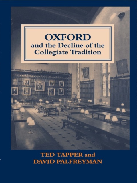 Cover image for book Oxford and the Decline of the Collegiate Tradition