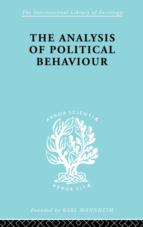 Cover image for book The Analysis of Political Behaviour