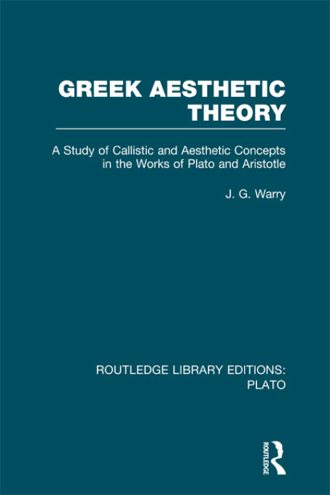 Cover image for book Greek Aesthetic Theory (RLE: Plato)