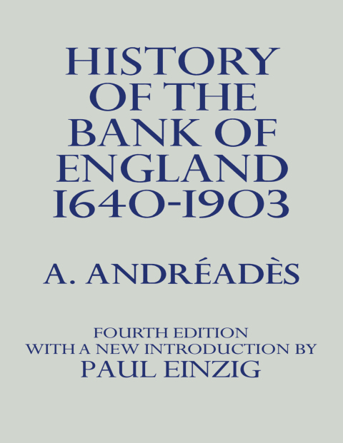 Cover image for book History of the Bank of England