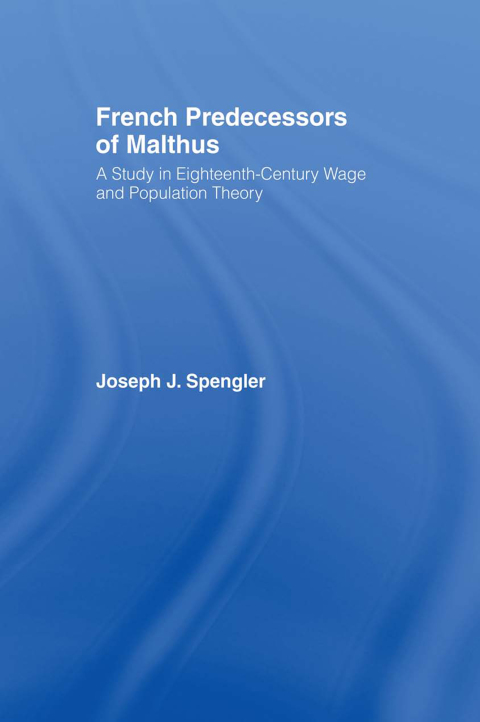 Cover image for book French Predecessors of Malthus