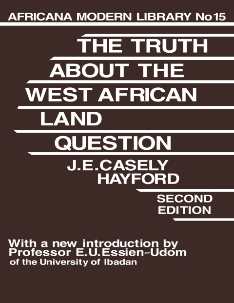 Cover image for book Truth About the West African Land Question