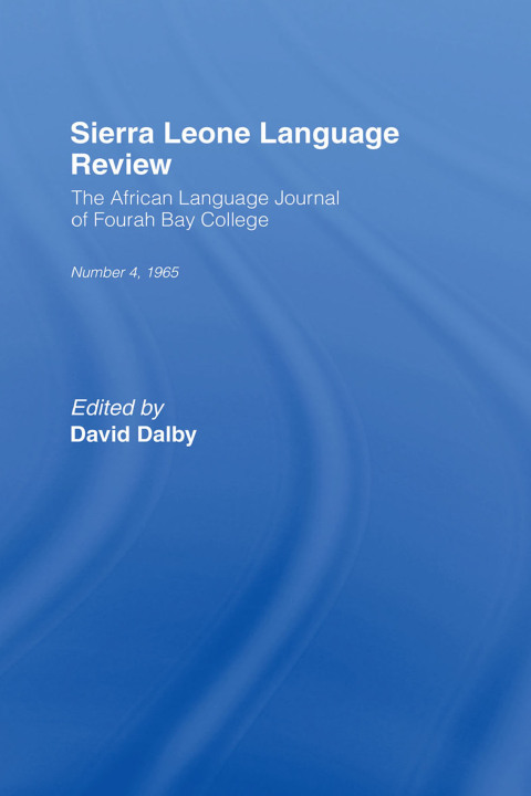 Cover image for book African Language Review