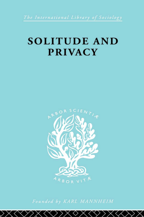 Cover image for book Solitude and Privacy
