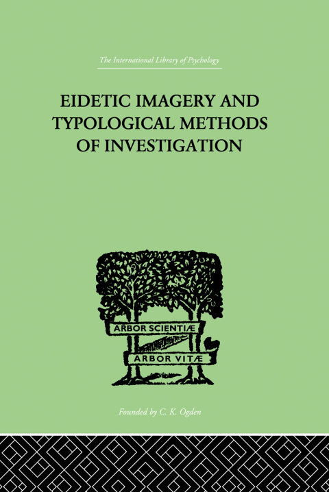 Cover image for book Eidetic Imagery and Typological Methods of Investigation
