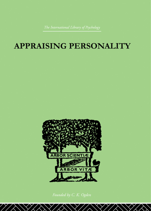 Cover image for book Appraising Personality