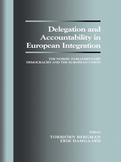 Cover image for book Delegation and Accountability in European Integration