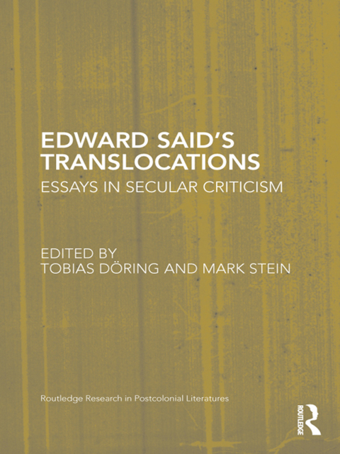 Cover image for book Edward Said's Translocations