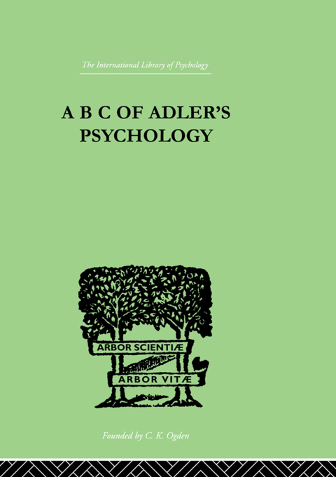 Cover image for book A B C Of Adler'S Psychology