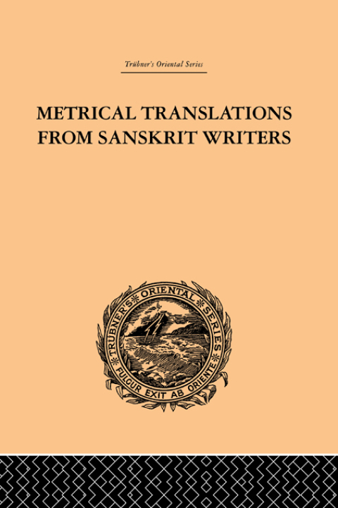 Cover image for book Metrical Translations from Sanskrit Writers