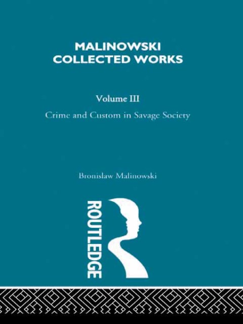 Cover image for book Crime and Custom in Savage Society