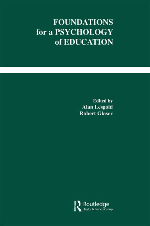 Cover image for book Foundations for A Psychology of Education