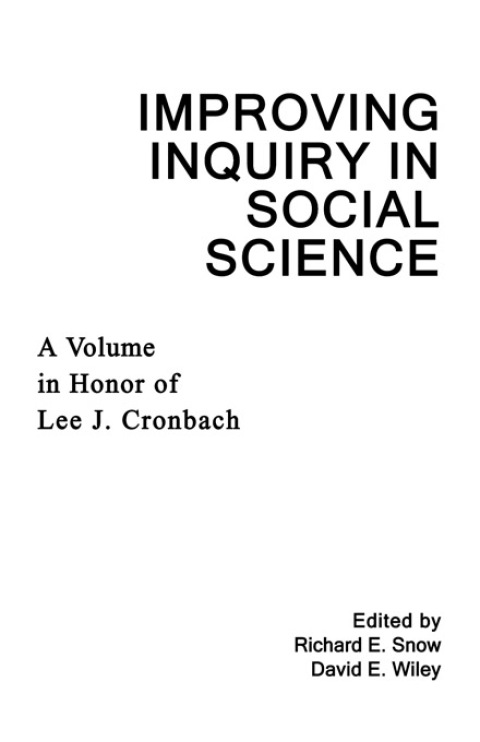 Cover image for book Improving Inquiry in Social Science