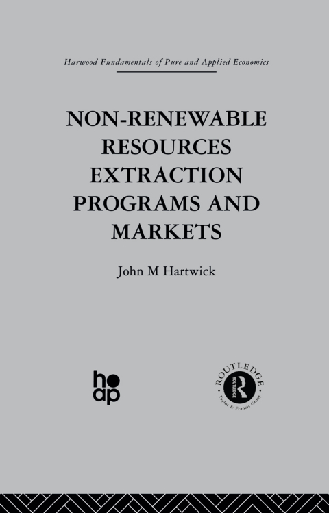 Cover image for book Non-Renewable Resources Extraction Programs and Markets