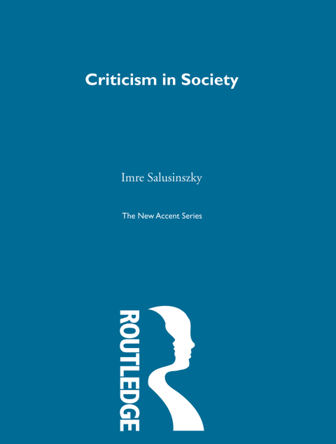 Cover image for book Criticism in Society