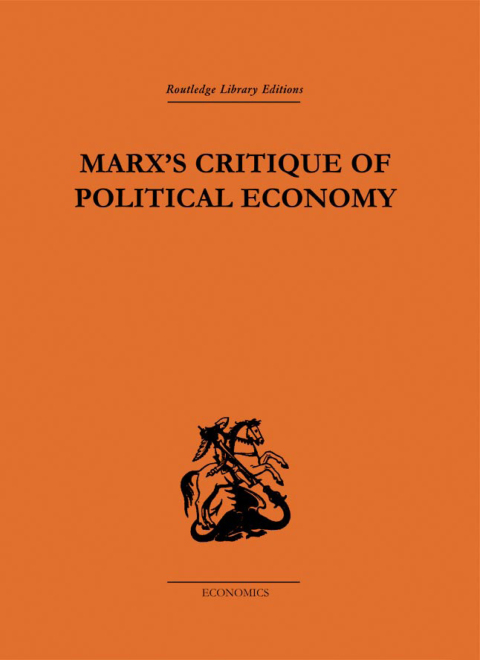 Cover image for book Marx's Critique of Political Economy Volume One