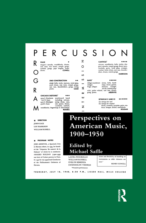 Cover image for book Perspectives on American Music, 1900-1950