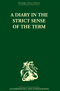 Titelbild: A Diary in the Strictest Sense of the Term 1st edition 9780415330565