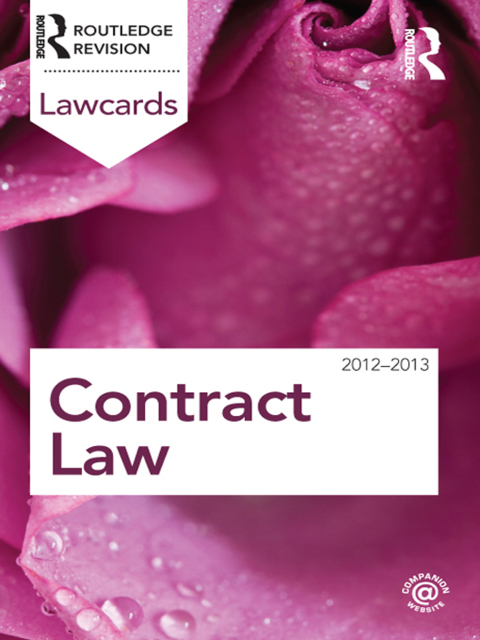 Cover image for book Contract Lawcards 2012-2013
