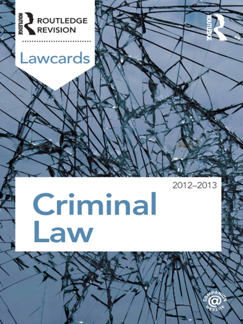 Cover image for book Criminal Lawcards 2012-2013