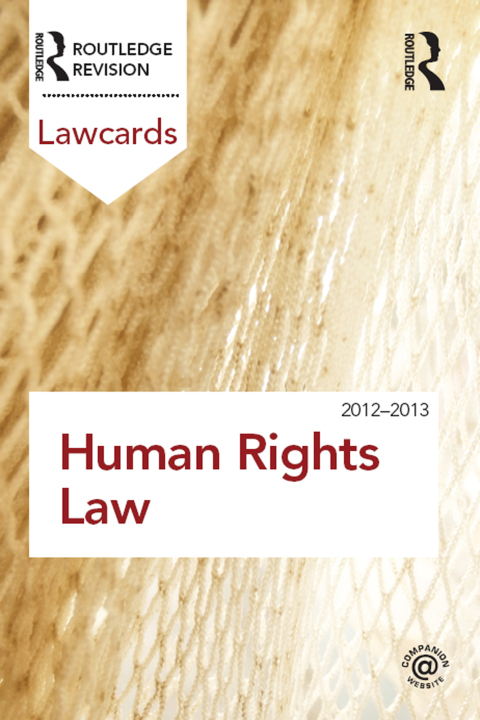 Cover image for book Human Rights Lawcards 2012-2013