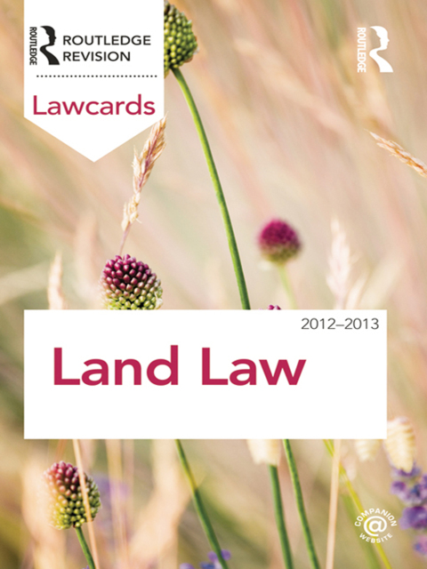 Cover image for book Land Law Lawcards 2012-2013