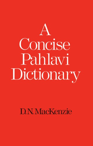 A Concise Pahlavi Dictionary