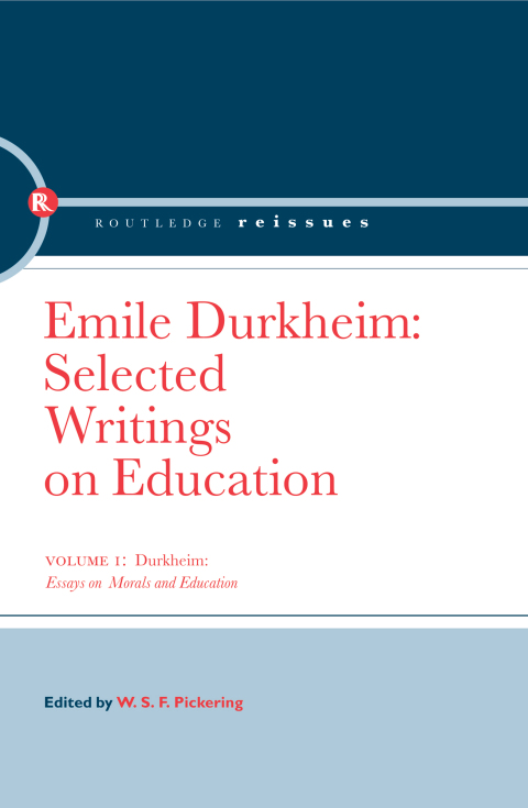 Cover image for book Emile Durkheim
