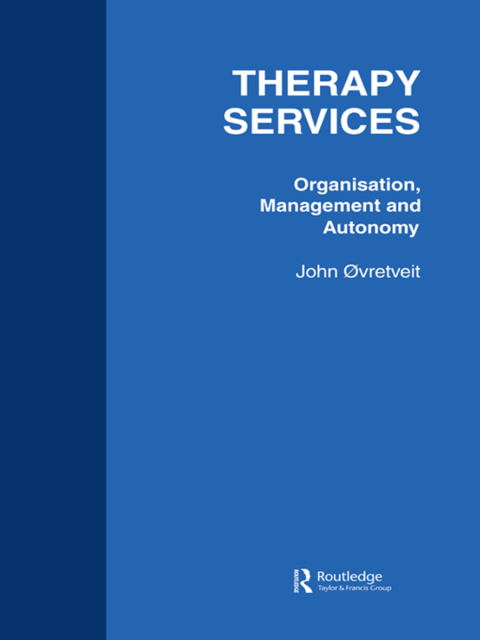 Cover image for book Therapy Services: Organistion