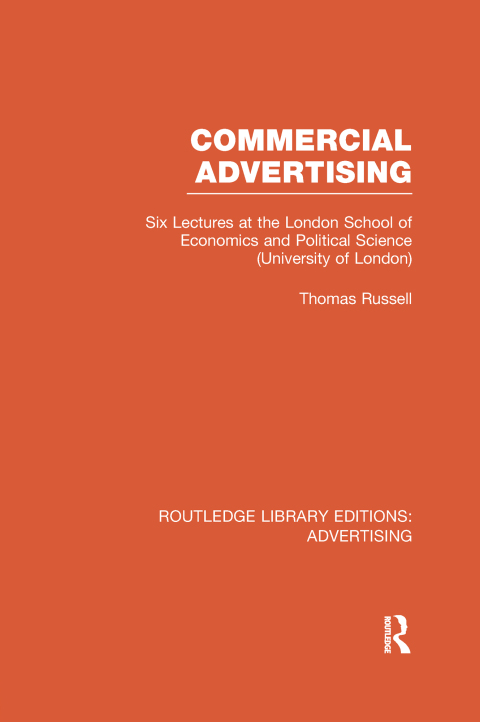 Cover image for book Commercial Advertising (RLE Advertising)