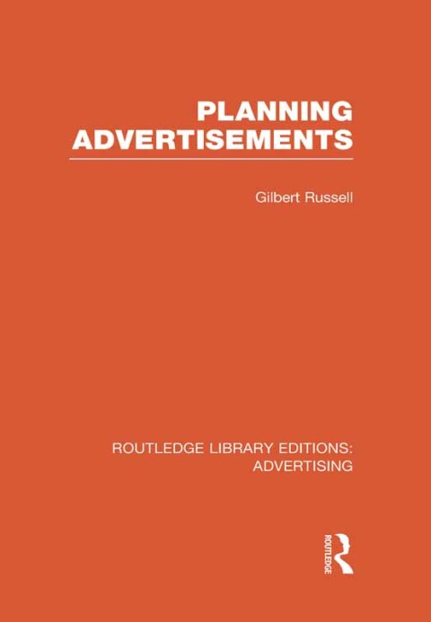 Cover image for book Planning Advertisements (RLE Advertising)